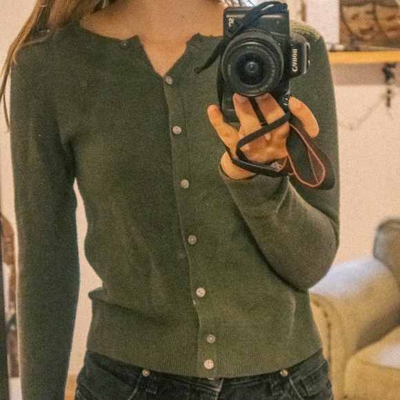 A New Day green button up cardigan size XS - Picture 1 of 5